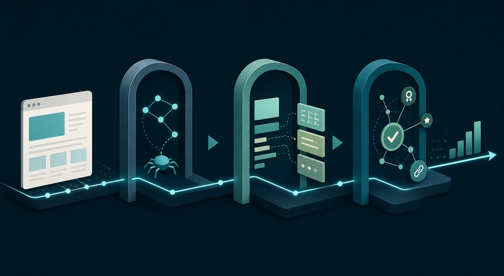 Diagram showing three gates a brand must pass to appear in ChatGPT citations: access, understanding, and authority