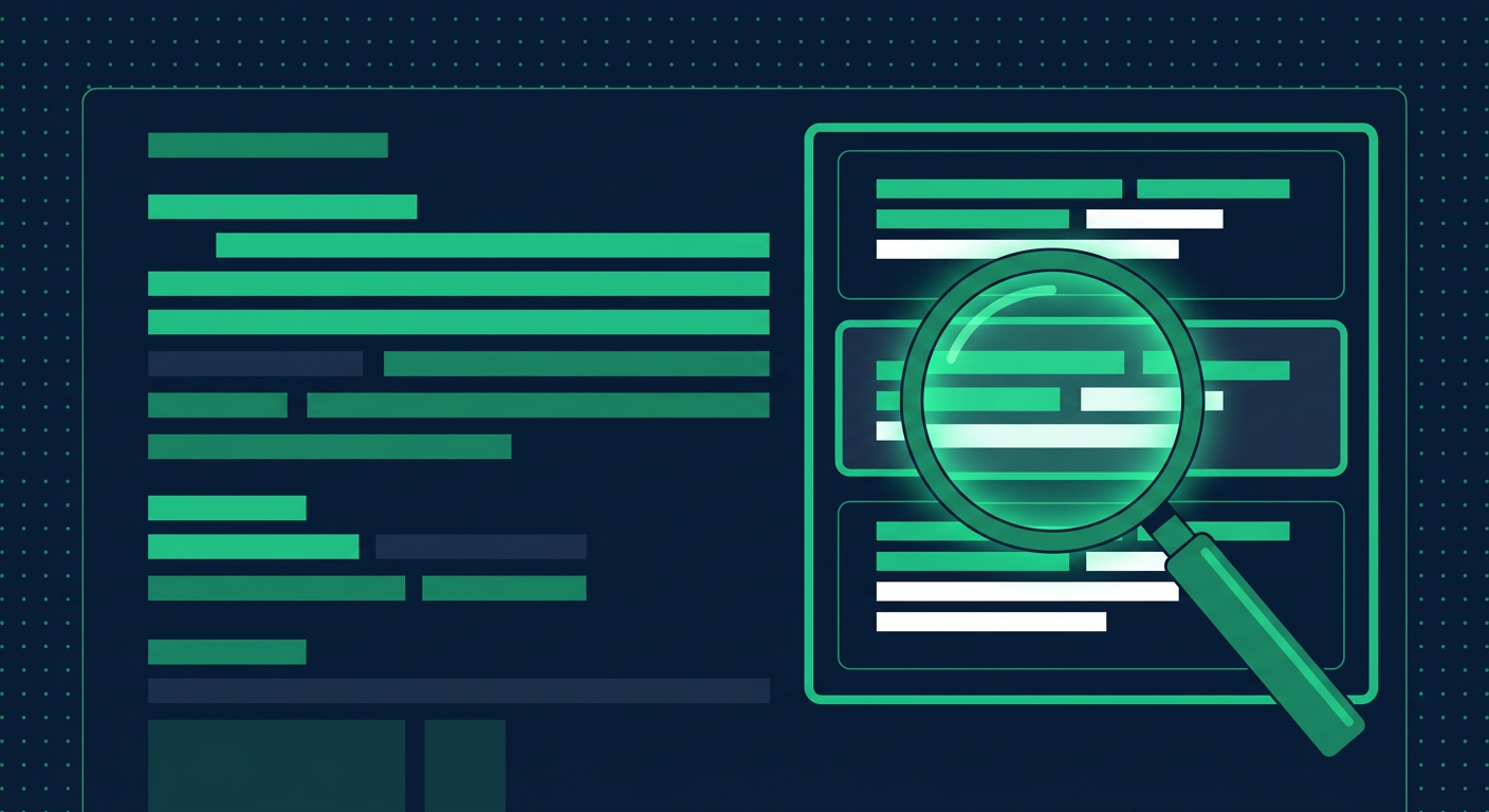 Illustration of a Perplexity-style AI answer with a sources panel being inspected for brand citations